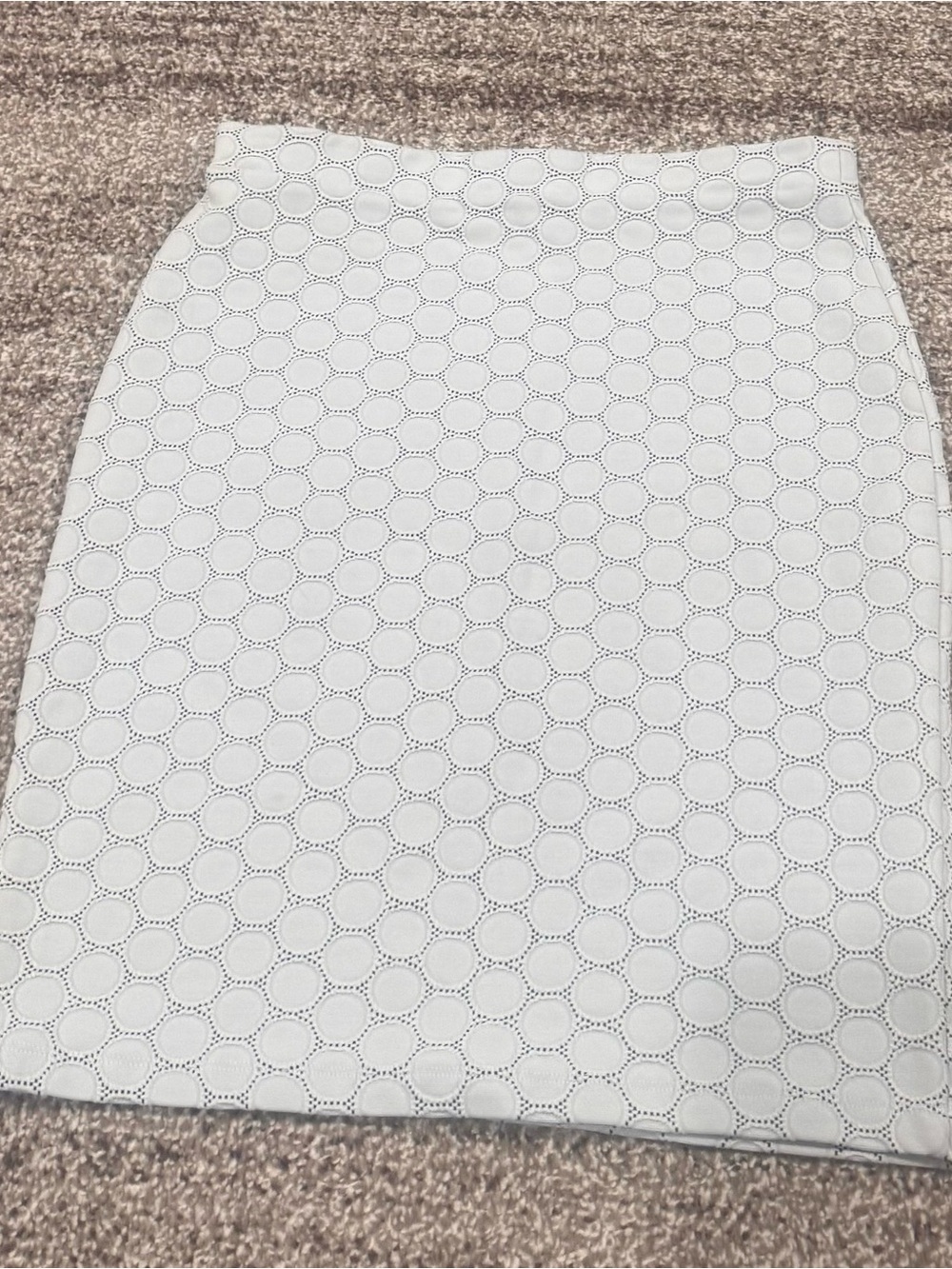 Leota White Eyelet Pencil Skirt, Petite Small
